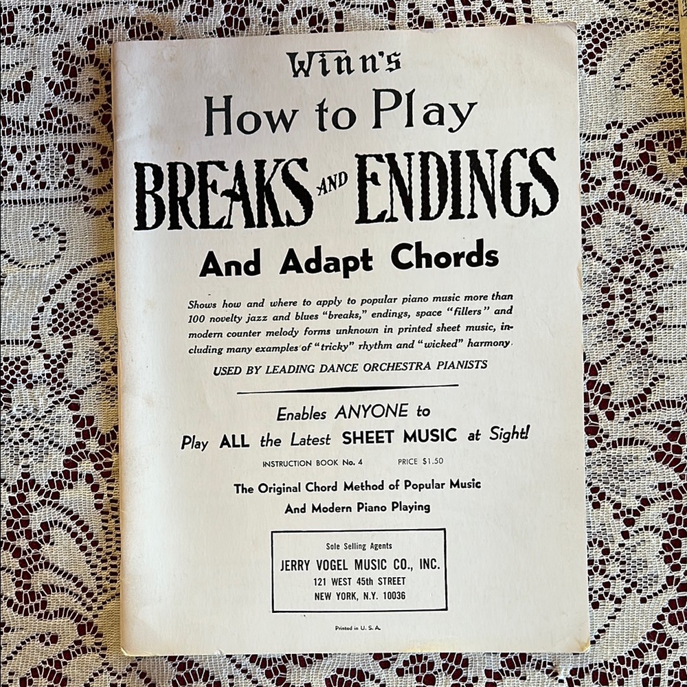 Classic Black and White Music Instruction Book